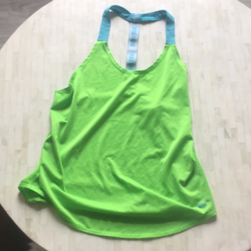 Nike neon green tank top, women’s small, EUC